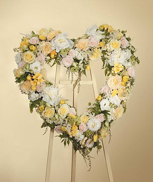 Heart Sympathy Wreath Arrangement Heart Sympathy Wreath Arrangement